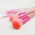 MAKEUP BRUSHES  Glamza 7pc Unicorn Glitter Make Up Brushes - Pink Glitter. 
