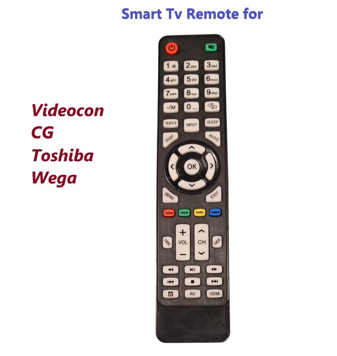 Wega, Toshiba and Videocon (Selected Models) Smart TV Remote