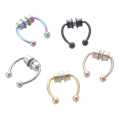 1pc Multicolor Fashionable U Shaped Fake Nose Ring Stainless Steel Magnet Nose Ring - Unisex | Fashion U Shaped Nose Ring. 