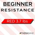 TheraBand Professional Resistance Band Loop, Red. 