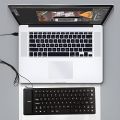 Flexible Keyboard, USB Wired 85 Keys Rollup Silent Typing Soft Touch Keyboard for PC Notebook Laptop(Black). 