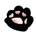Cats Paws Cushion Kawaii Chair Cushions 27.5 X 23.6Inch Kawaii Stuff Seat Pad Comfy Lazy Sofa Office Floor Pillow, Black. 