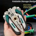 Foldable Multifunctional Wire Stripper Pliers  Electrical Crimping Tool  Cuts, Strips & Presses Wires. 