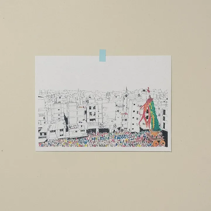 Nibhaa%20'Machindranath%20Jatra'%20Art%20Print%20Size%20A5%20-%20Image%203