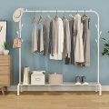 Iron Coat Rack Single Hanging Rod Clothes Hanger Single Rod Stand. 