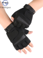 Wenefang Tactical Fingerless Gloves(1Pair ) Breathable, Non-Slip, Suitable for Motorcycle Cycling Climbing Hiking Hunting Gloves. 