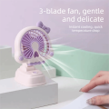 Quiet Operation Creative Design Multi-functional Desktop Fan Bowknot Mini Size Fan Three-Speed Control Portable Desktop Fan Dormitory Use. 