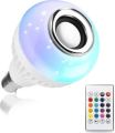 Remote Controlled Color Changing Bluetooth Smart Led Disco Light Bulb Speaker. 