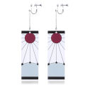 Original Jewelry, Kos, Long Hanafuda, Props, Anime Blade, Acrylic, Fashion, Tanjiro, Earrings, Demon Slayer, Cosplay, Drop, Ms. Bryn, Girl. 