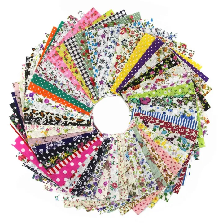 2X%20DIY%20Quilting%20Patch%2060Pcs%2010cmx10cm%20Charm%20Pack%20Cotton%20Fabric%20Patchwork%20Bundle%20Fabrics%20Cloth%20Sewing%20-%20Image%206