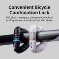 Portable Anti-theft Bicycle Helmet Password Lock Alloy 122cm Stretchable Four-digit Combination Lock Universal Security Lock For MTB Road Bike. 
