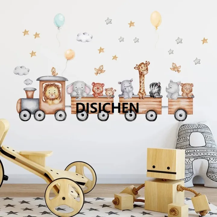 DISICHEN%20Cartoon%20Animals%20Wall%20Stickers%20for%20Children%20Kids%20Rooms%20Girls%20Boys%20Baby%20Room%20Decoration%20Wallpaper%20Elephant%20Panda%20Giraffe%20Luxury%20-%20Image%206