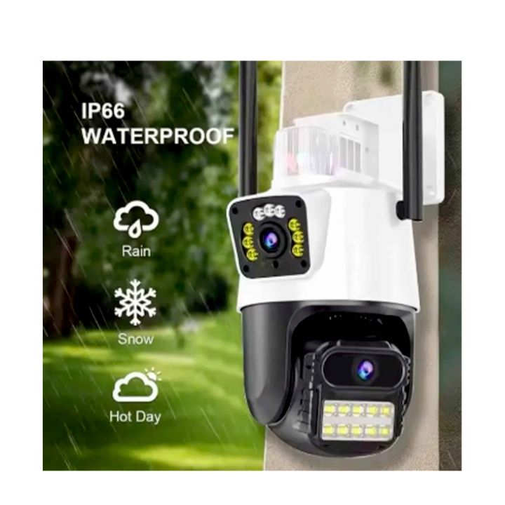 Dual Lens 3MP+3MP 4k Outdoor Smart Wifi CC Camera PTZ Control Wireless ...