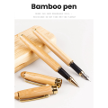 Bamboo Wooden Stationery Students Business Office Ballpoint Pen and Gift Box Elegant Fancy Nice Pens Set Kit Gift Pen Kit. 