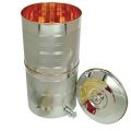 Steel Copper Water Filter Purifier Non Electric Water Filter Inside Copper Outside Steel 21 Liters. 