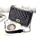 Side Bag Ladies Crossbody Bag Trendy Box Bag Shoulder Bag Available With Chain. 