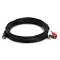 Audio Jack 3.5mm Stereo Male to Male 2 RCA Audio Speaker AUX Cable Cord Lotus 2 in 1 Audio Cable AV Jack 1.5M Cable. 