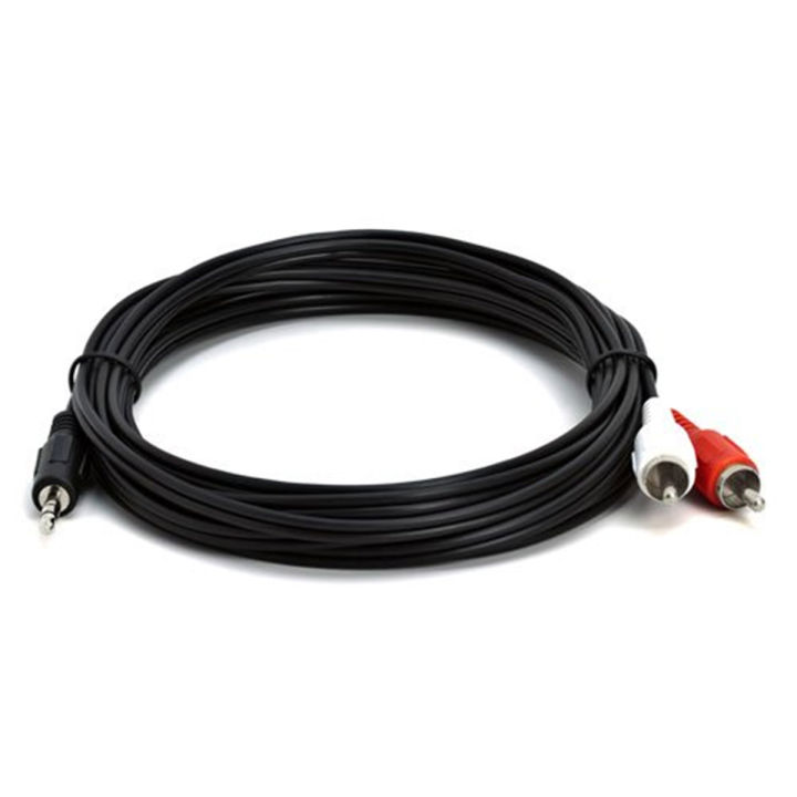 Audio%20Jack%203.5mm%20Stereo%20Male%20to%20Male%202%20RCA%20Audio%20Speaker%20AUX%20Cable%20Cord%20Lotus%202%20in%201%20Audio%20Cable%20AV%20Jack%201.5M%20Cable%20-%20Image%203