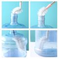 Brush Cup Scrubber Scratch-Free Bucket Brush Stainless-Steel Gray Water Bottle Cleaner Brush Deep Clean Long Handle Washing Bottle Brush Water Bottle. 