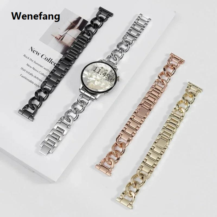 Wenefang%2020mm%20Metal%20Chain%20Bracelet%20For%20Samsung%20Galaxy%20Watch%204%205%206%2040mm%2044mm%20Hot%20Selling%204%206%20Classic%2042mm%2046mm%2043/47mm%20For%20Huawei%20GT3%20GT4%20Amazfit%20GTS%20-%20Image%204