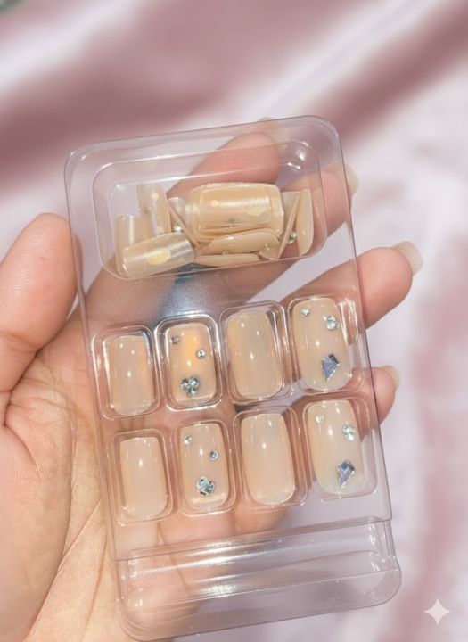 24-Piece Press-On Nail Set with Adhesive Nail Tape