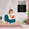 Outdoor Indoor Round Hanging Chair Swing Jhula Camping Garden Load 100KG( Including Assoceries)Adults and Kids. 