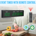 Large Display Digital Countdown Clock Count Up/Count Down Timer for Event Timer with Remote Control (Green) 999 Days Countdown Calendar EU Plug. 