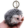 Cute Hedgehog Plush Keychain Mobile Phone Toy Gray Anime Fur Gifts. 