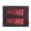 ARELENE 5X Red Light Illuminated 6 Pin Dual SPST ON/OFF Boat Rocker Switch AC 15A/250V 20A/125V. 