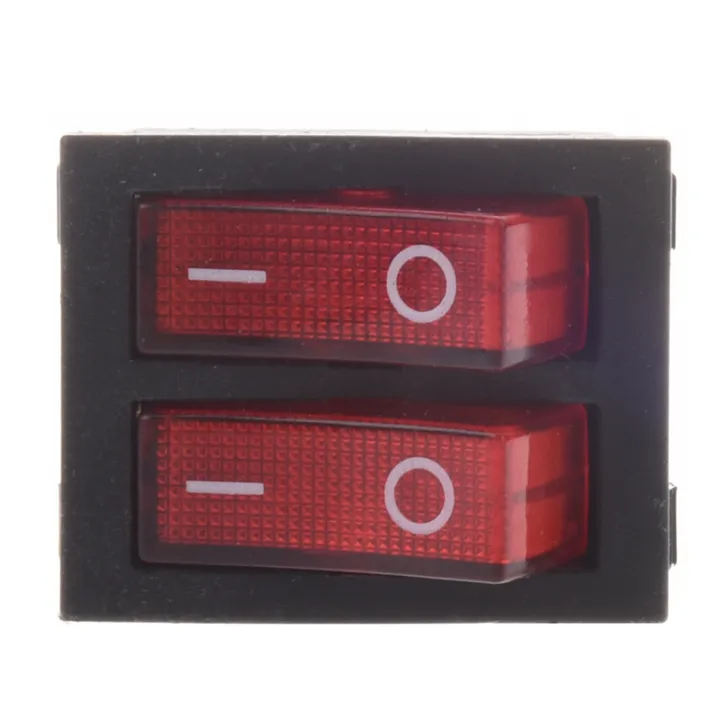 ARELENE%205X%20Red%20Light%20Illuminated%206%20Pin%20Dual%20SPST%20ON/OFF%20Boat%20Rocker%20Switch%20AC%2015A/250V%2020A/125V%20-%20Image%205