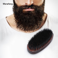 Wenefang Wooden Hair Beard Brush For Men Natural Wood Comb Boar Bristle Mustache Brush Travel Men's Waves Brush Gifts Birthday Beard Care. 