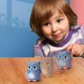 NAMUNY Baby Inertia Owl Animal Car Baby Toy Press Toy Car Blue Grey. 