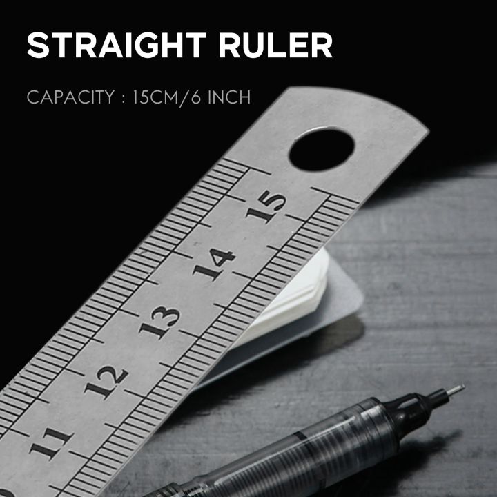 15cm%206%20Inch%20Stainless%20Metal%20Ruler%20Measuring%20Tool%20-%20Image%207