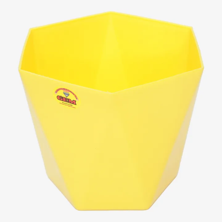 Yellow%20Gem%20%20Plastic%20Diamond%20Design%20Flower%20Pot,%20Gamala%20Size-%20%204002%207%20Inch%20-%20Image%202