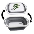 Multi-Function 3 In 1 Folding Cutting Board Kitchen Foldable Drain Basket Chopping Blocks Washing Basket Kitchen Organizer. 
