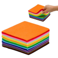 80Pcs Felt Fabric Squares DIY Craftwork Felt Crafts Assorted Colors Textile Fuzzy Fabrics for Sewing. 