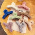 Jewels of Nepal Trendy Infinity Designed Fur Hair Claw Clip For Women- Long. 