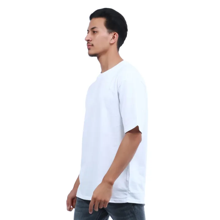 White%20Color%20Cotton%20Round%20Neck%20Half%20Sleeve%20Plain%20T-Shirt%20For%20Men%20-%20Image%203