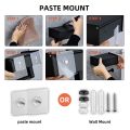 Black Stainless Steel Toilet Paper Holder with Wipes Dispenser ,Mobile phone rack for Bathroom with Wipe Storage Shelf Keep Your Wipes Out of Sight - Wall Mount Paste Mount. 