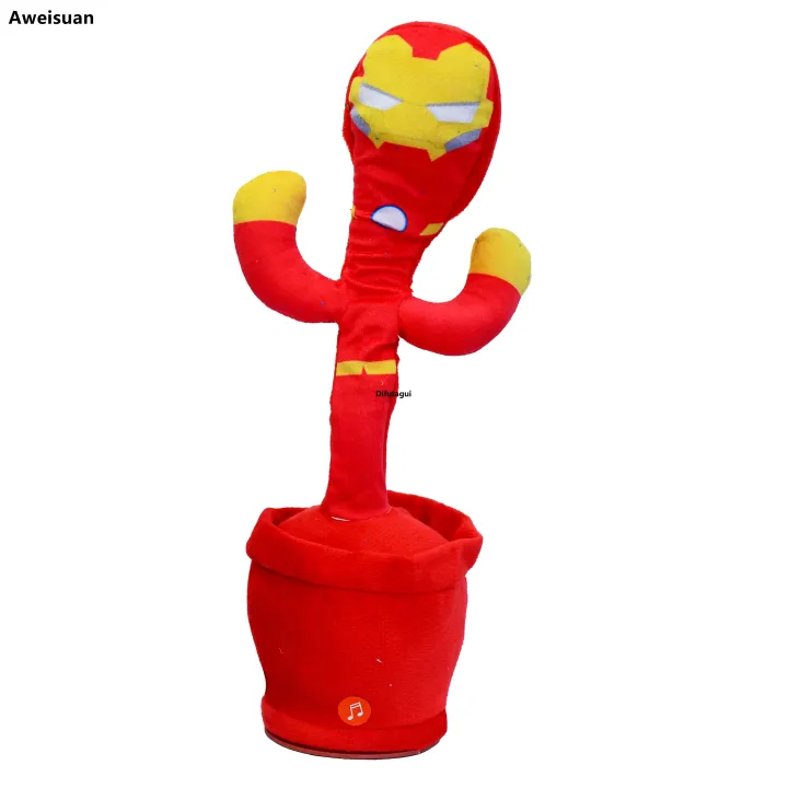 Difutagui%20Avengers%20Spiderman%20Iron%20Man%20Captain%20America%20Creative%20Dancing%20Cactus%20Profesional%20model%20Talking%20Recording%20Repeating%20Toy%20Children%20Birthday%20Gift%20-%20Image%203