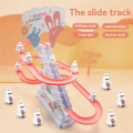 Bunny Climbing Stairs Track Automatic Slide with Music. 