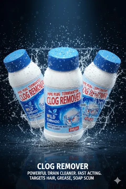 Clog Remover Toilet Jam Khole Powder Clogged Pipe Opening Powder Clog ...
