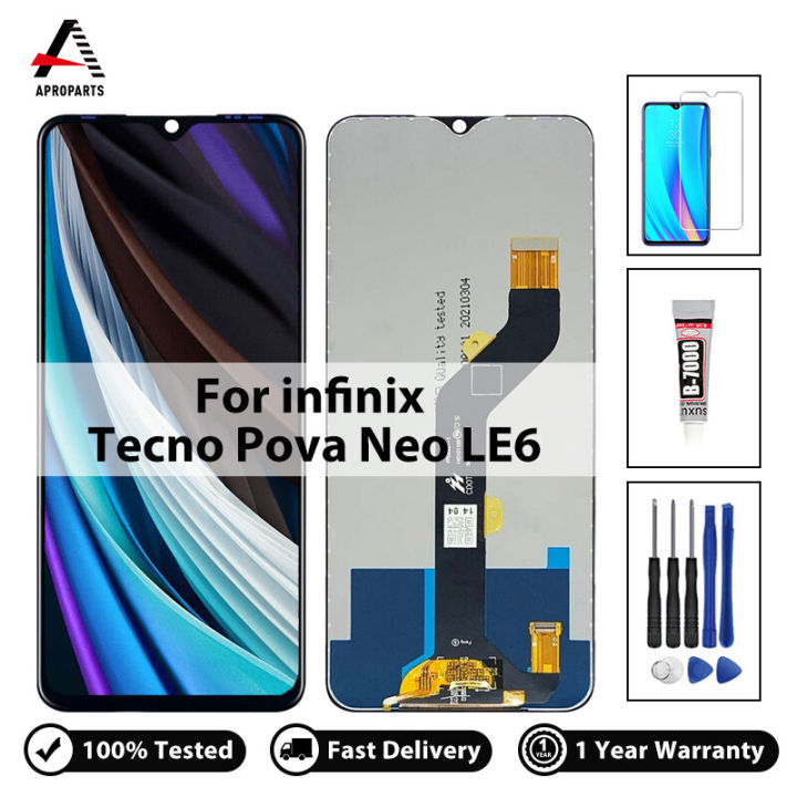 High Quality For Tecno Pova Neo LE6 LCD Display Touch Screen Touch Digitizer Assembly Replacement 100% Tested No Dead Pixel + Free Tools + Gifts