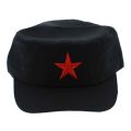 New China Chairmen Mao Red Star Pattern Flat Top Cotton Fabric Army Cap Hat. 