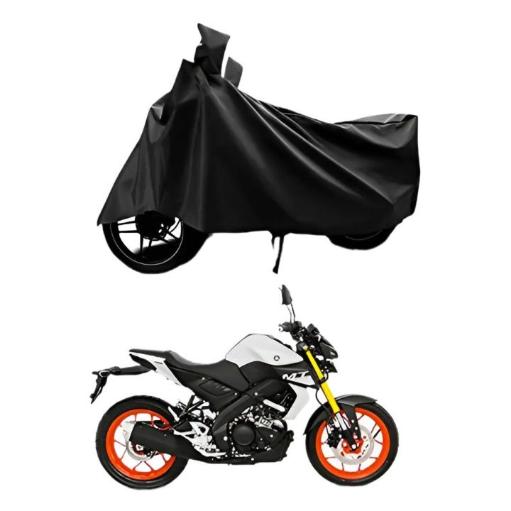 Black Dust Proof Water Resistant Double Mirror Pocket Bike Body Cover For Bike And Scooter - Bike Covers