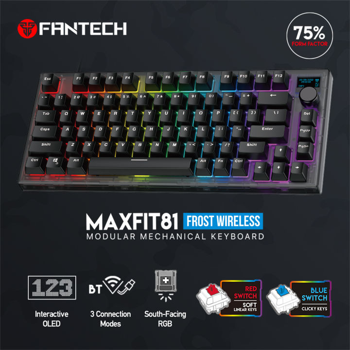 Fantech%20Maxfit81%20MK910%20Wireless%20Bluetooth%2075%25%20Mechanical%20Keyboard%20Gaming%20ABS-Black(Blue%20Switch)%20-%20Image%202