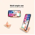 Universal Portable Three-Sided Triangle Desktop Stand Mobile Phone Pyramid Shape Holder Desktop Stand (Black). 