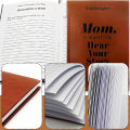 Mom, I Want To Hear Your Story Leather Hardcover Ribbon Bookmark Mom Tell Me Your Life Story Journal Meaningful Memory Journal FUHENG. 