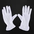 fasdaga 2 Pair Protective Anti-Slip White Cotton Work Driving Gloves. 