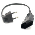 CE European Extension Cord Two-Hole European Standard Female Socket Elbow European Two-Plug Male and Female Docking Desk Lamp Power Cable. 
